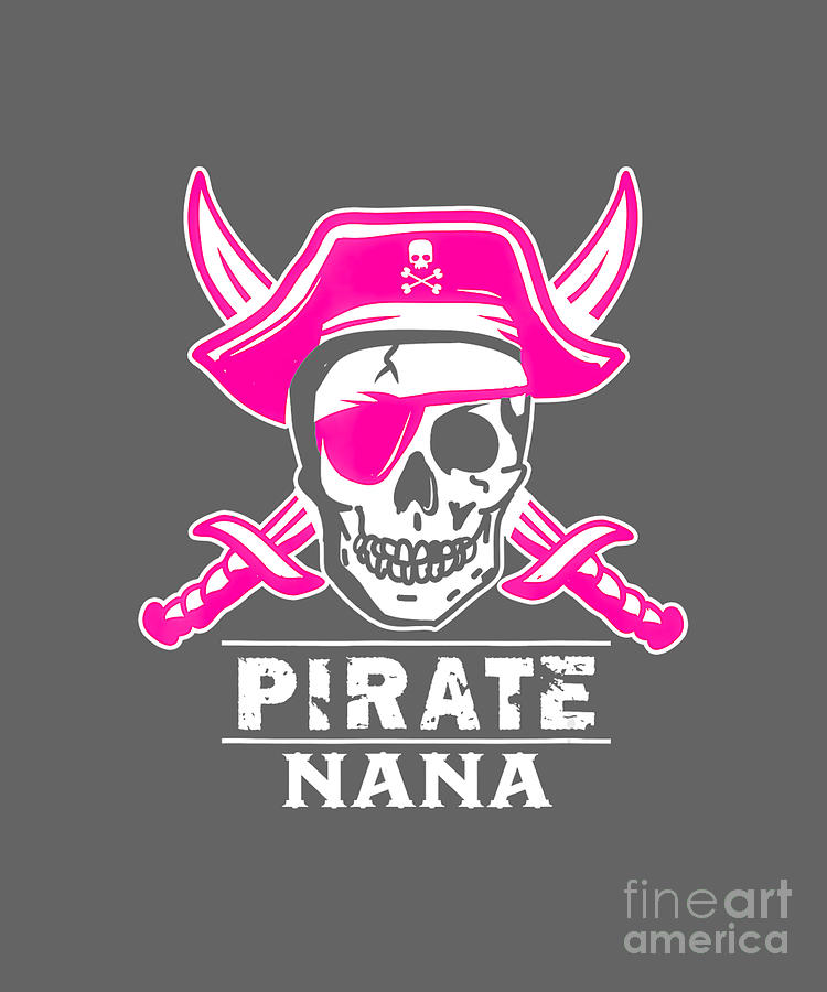 Pirate Captain Nana Pirate Nana Funny Grandma Tapestry - Textile by ...