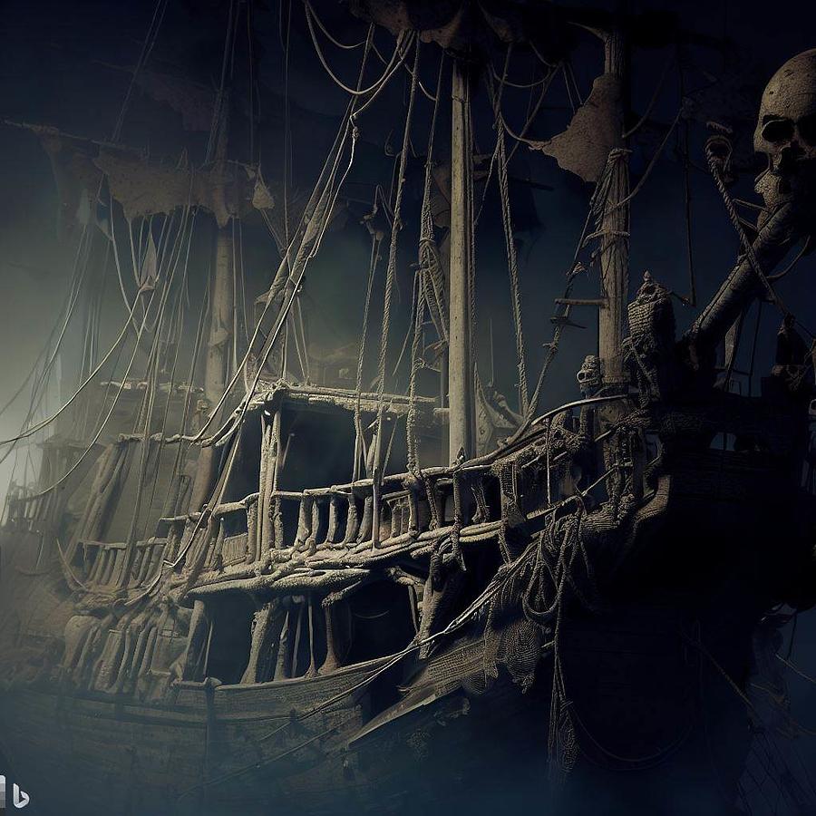 Pirate Ghost Ship Digital Art By Troy Lane Glover - Fine Art America