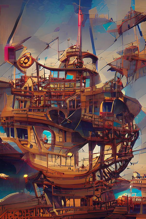 Pirate Ship #2 Digital Art by Terry Hi | Pixels