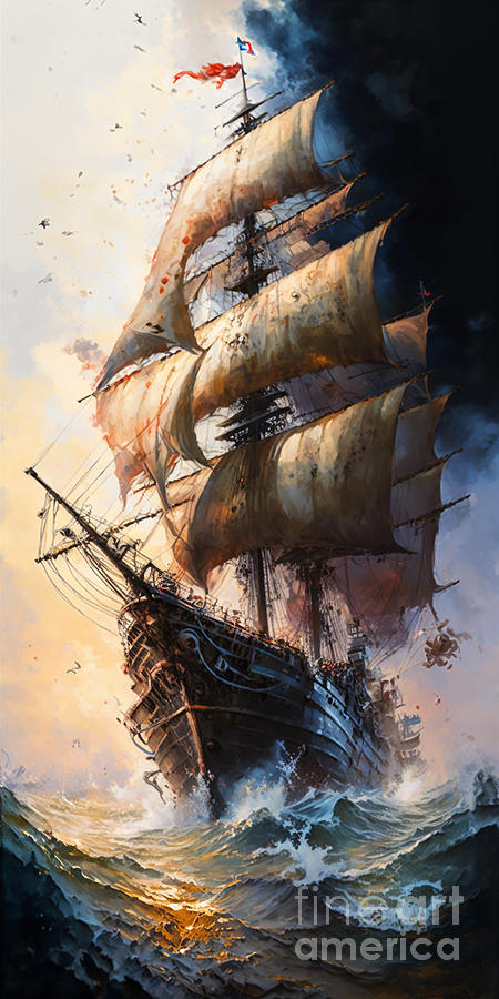 Pirate Ship Digital Art by Andres Garzon - Fine Art America