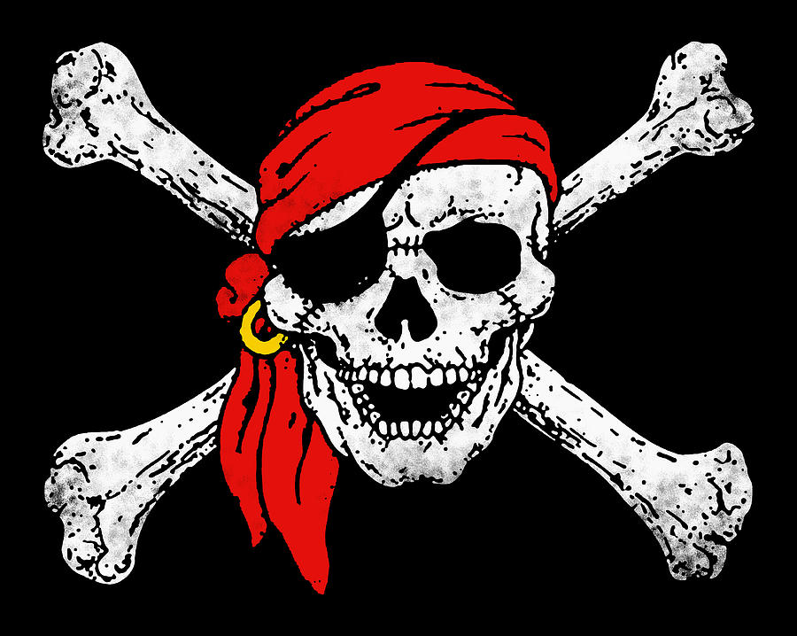 Pirate Skull Crossbones Digital Art By Agus Wahono