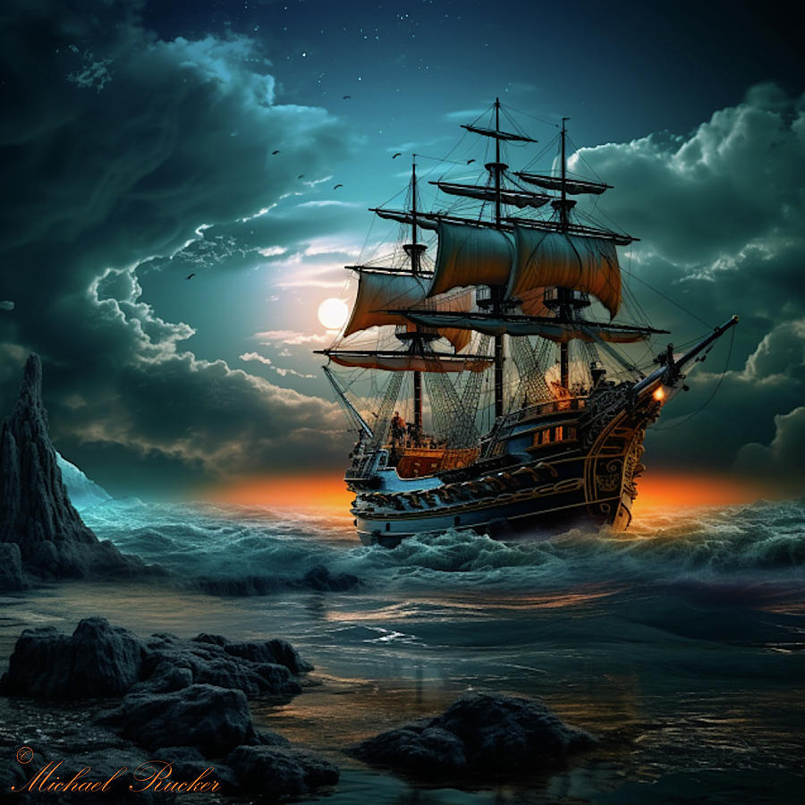 Pirates Cove Digital Art by Michael Rucker