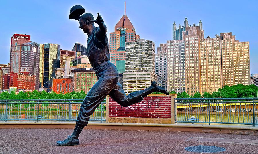 Pittsburgh Photograph - Pirates Legend and City by Frozen in Time Fine Art Photography