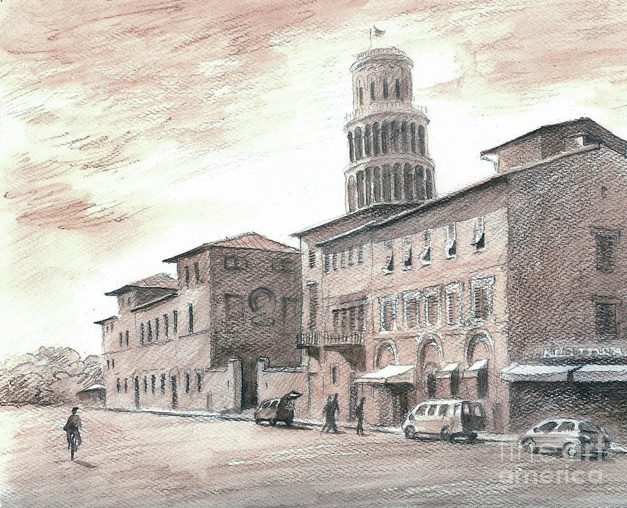Pisa Drawing - Pisa by Anatol Woolf