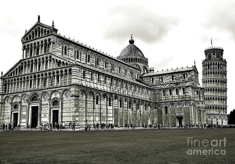 Pisa Photograph - Pisa in Black and White by Ramona Matei