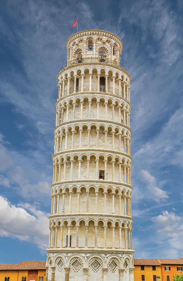 Pisa Tower Under Clouds Photograph by Darryl Brooks