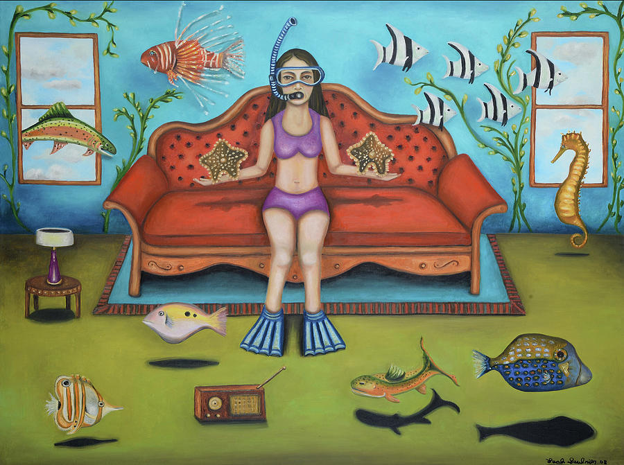 Fish Painting - Pisces 2 Updated Image by Leah Saulnier The Painting Maniac