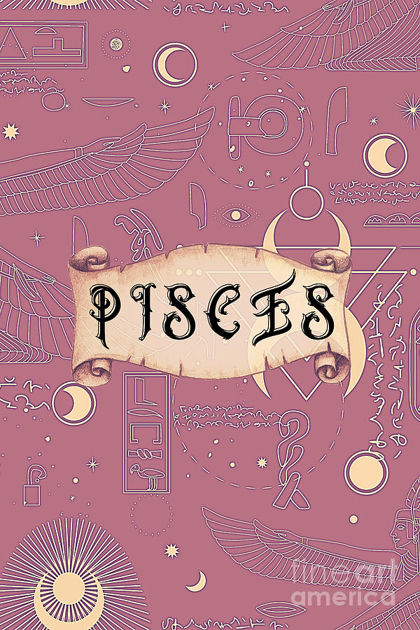 Pisces Cosmic Zodiac Digital Art by Manos Chronakis