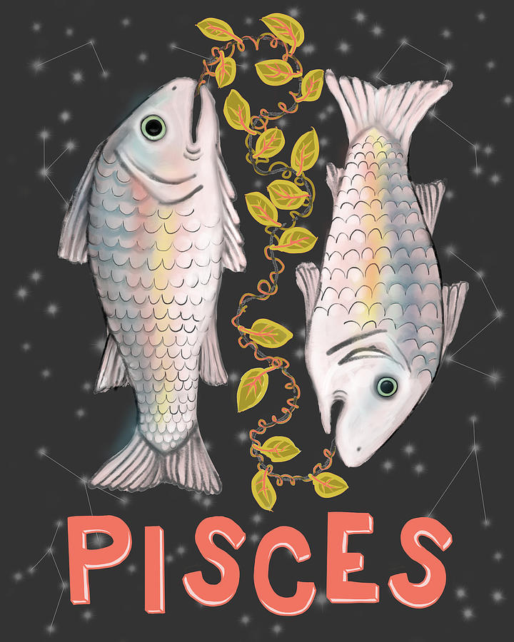 Pisces Zodiac Sign Digital Art by Blenda Studio - Fine Art America