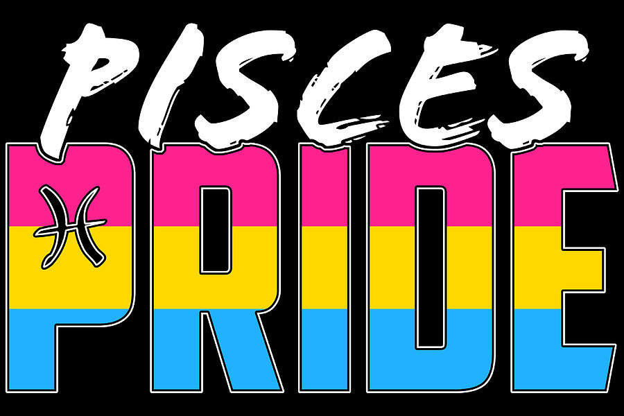 Pisces Pansexual Pride Flag Zodiac Sign Digital Art By Patrick Hiller 5953