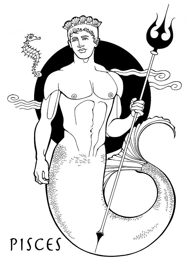 Pisces Drawing by Steven Stines