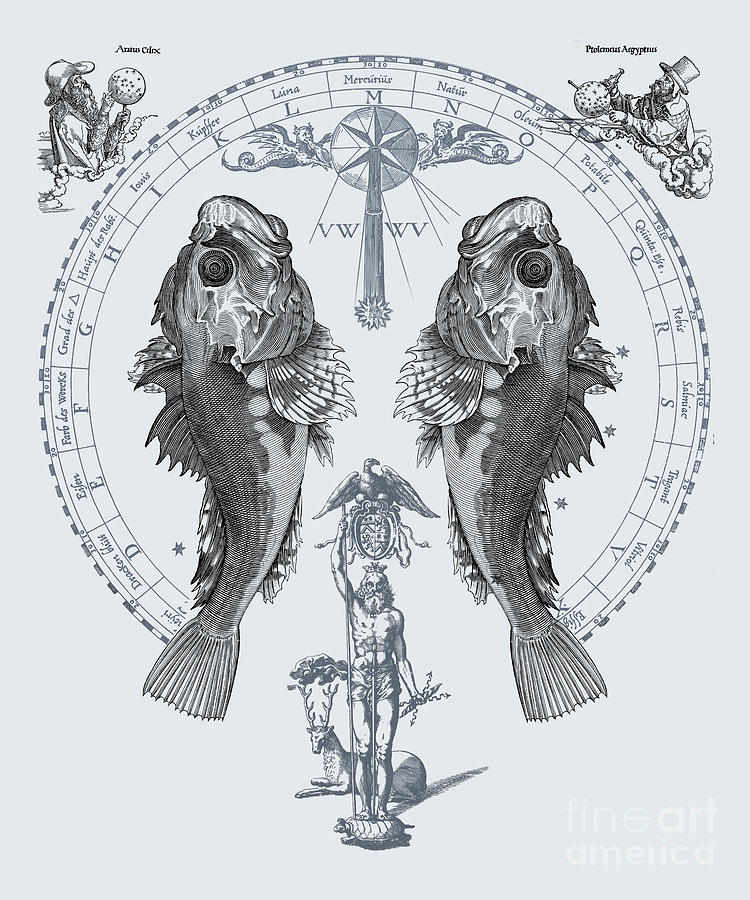 Pisces With Jupiter Zodiac Sign Digital Art by Jindra Noewi