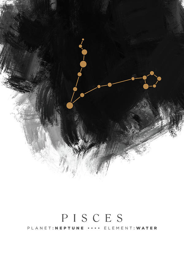 Pieces Zodiac Sign Astrology Wall Art Print Perfect Gift or Home Decor