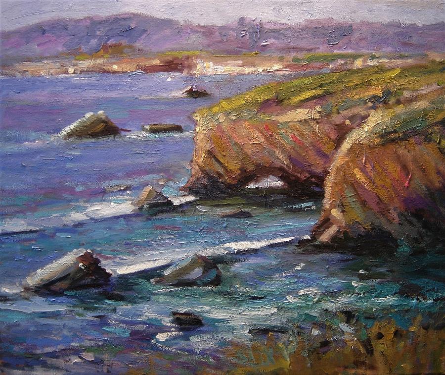 Pismo Beach on a perfect day Painting by R W Goetting