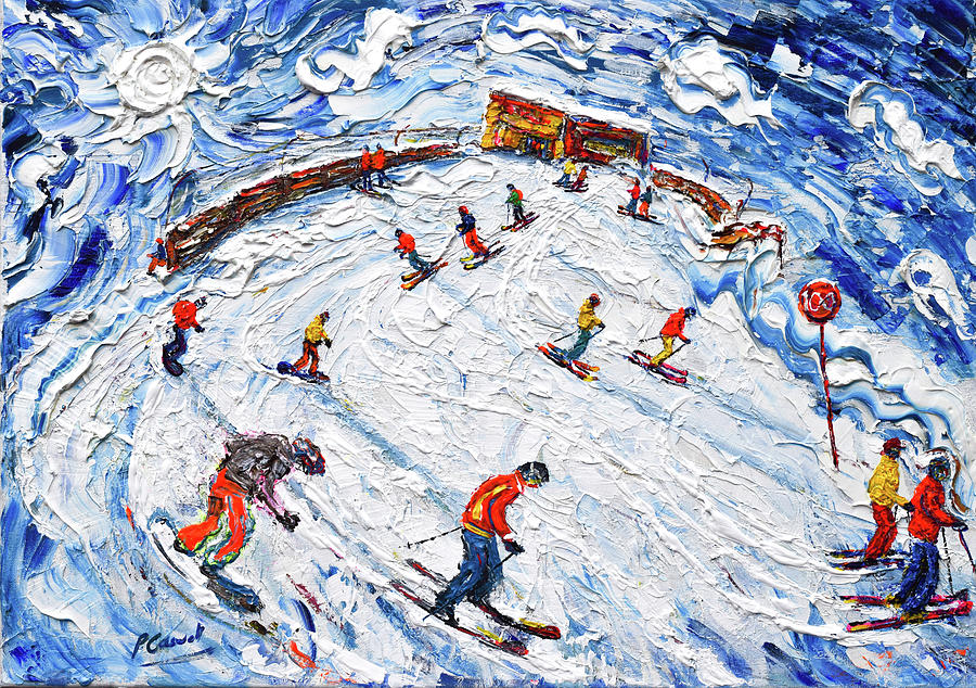 Piste 85 Schindlergrat Chair Painting by Pete Caswell