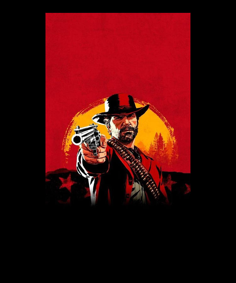 Pistol Out Western Cowboy Arthur Morgan Gaming Digital Art by The ...
