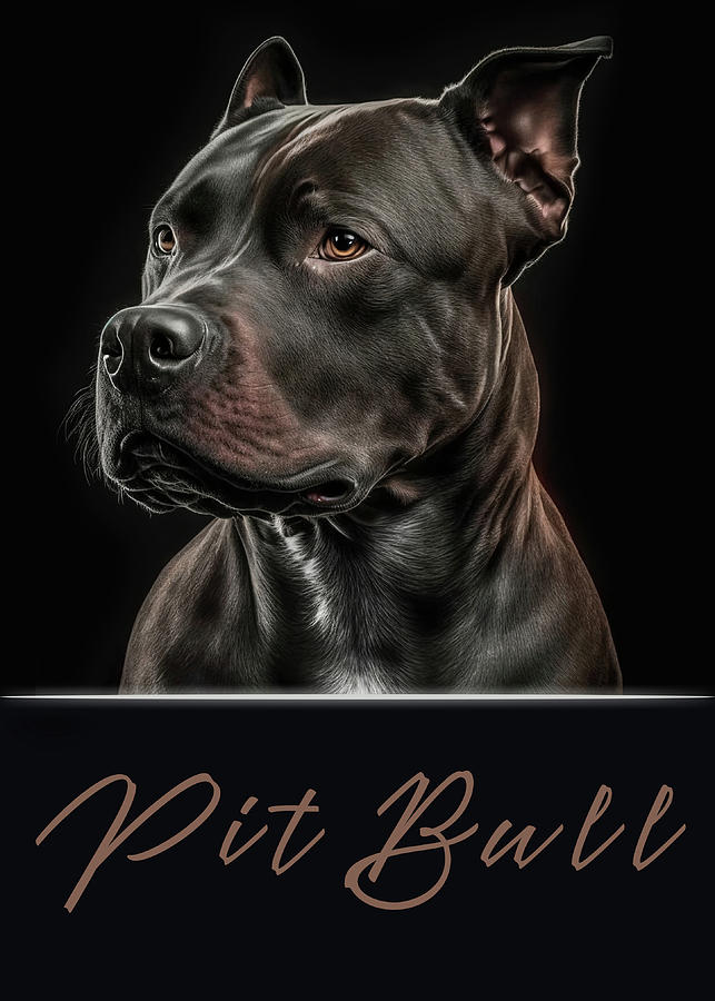 Pit Bull Digital Art by Towery Hill - Fine Art America