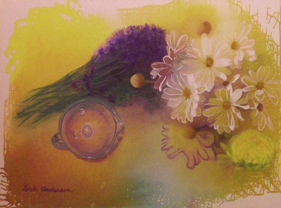 Pitcher and Daisies Painting by Linda Anderson