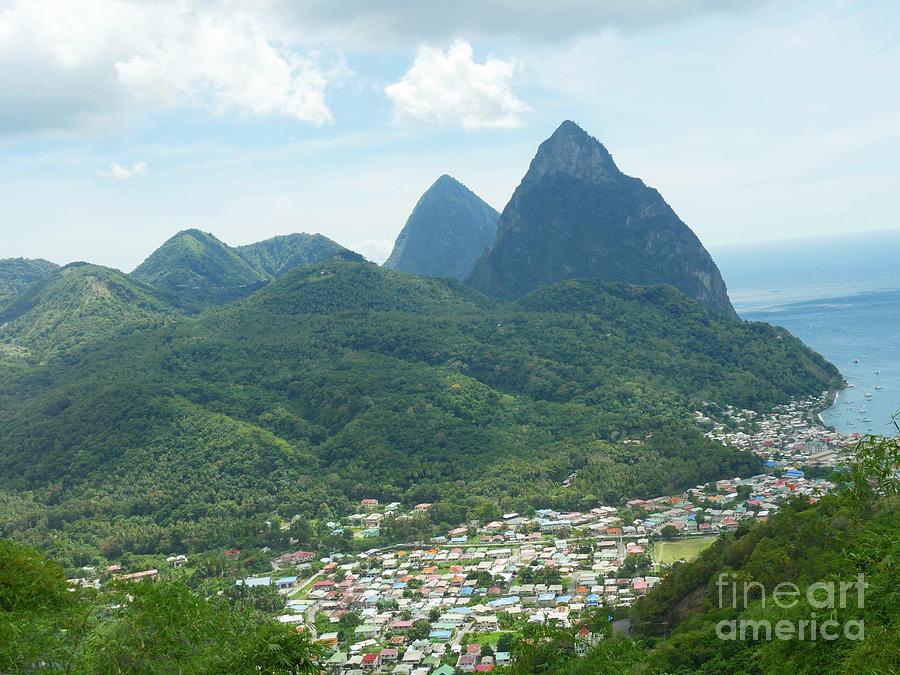 Piton Mountains, St Lucia Photograph by On da Raks
