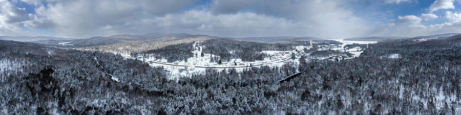 Pittsburg, New Hampshire - Winter 2022 Panorama  Photograph by John Rowe