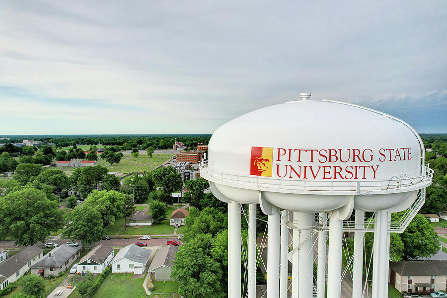 Pittsburg State University Water Tower Photograph by JC Findley