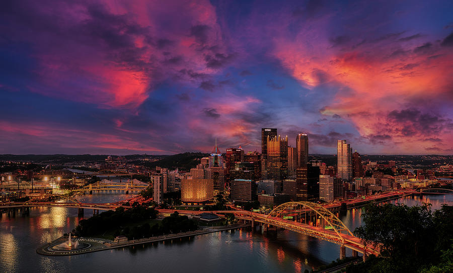 Pittsburgh At Sunset Photograph by Mountain Dreams Fine Art America