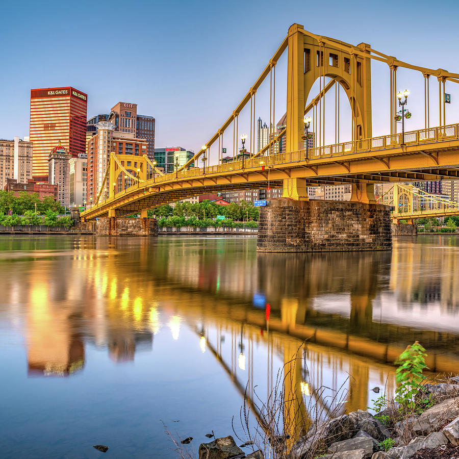 Downtown Pittsburgh Photograph - Pittsburgh Bridge Over The River by Gregory Ballos