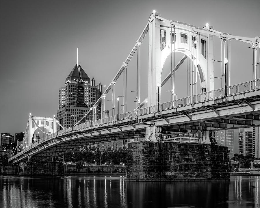 Pittsburgh Skyline Photograph - Pittsburgh City Monochrome by Gregory Ballos