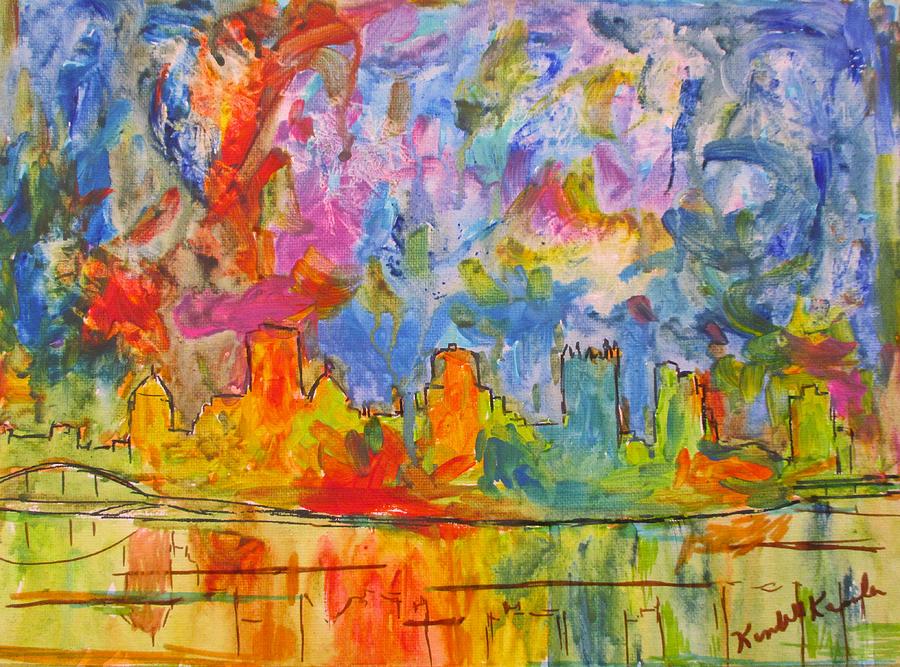 Pittsburgh Color Ride Painting by Kendall Kessler