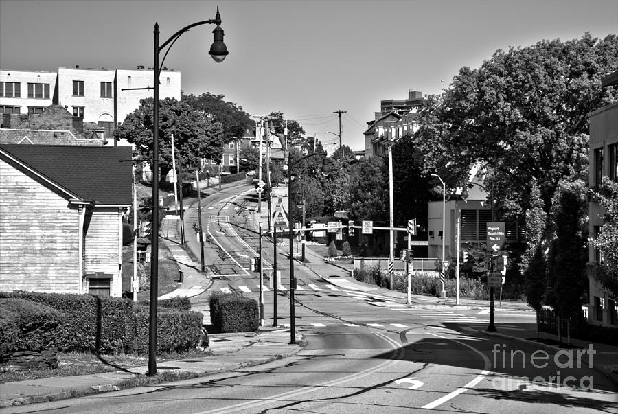 Pittsburgh Grandview Avenue Black And White Photograph by Adam Jewell
