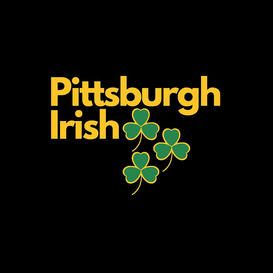 Pittsburgh St Patricks Day Steelers Shamrocks Digital Art by Aaron