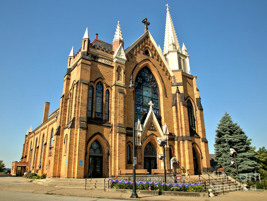 Pittsburgh Mary Of The Mount Church Photograph by Adam Jewell