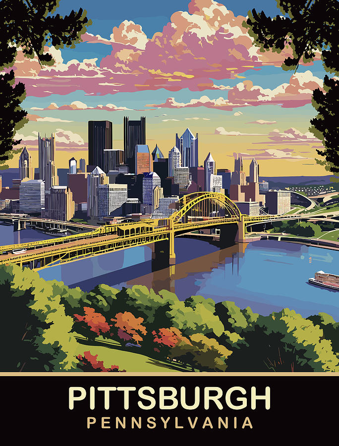 Pittsburgh, Pennsylvania Digital Art by Long Shot