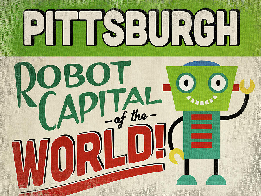 Pittsburgh Pennsylvania Robot Capital Digital Art by Flo Karp