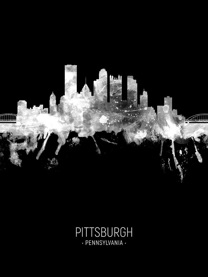 Pittsburgh Pennsylvania Skyline #00 Digital Art by Michael Tompsett