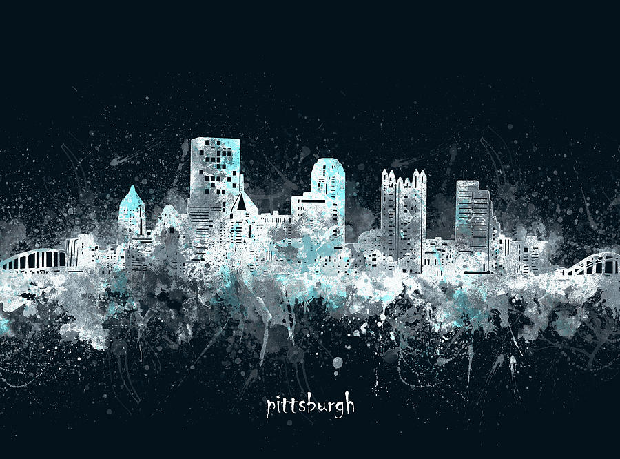 Pittsburgh Skyline Artistic V4 Digital Art by Bekim M