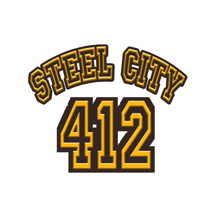 Pittsburgh Steel City 412 Sports Jersey Gifts Digital Art by Aaron Geraud