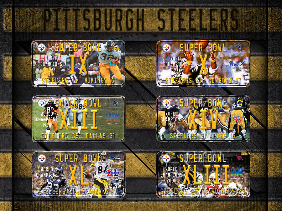 Pittsburgh Steelers Six Super Bowls by John Farr