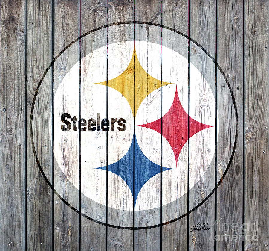 Pittsburgh Steelers Wood Art Digital Art by CAC Graphics