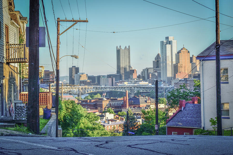 Pittsburgh Street View From South Side Slopes Photograph by Aaron ...