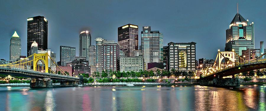 Pittsburgh Photograph - Pittsburgh The Steel City in Pano Form by Frozen in Time Fine Art Photography