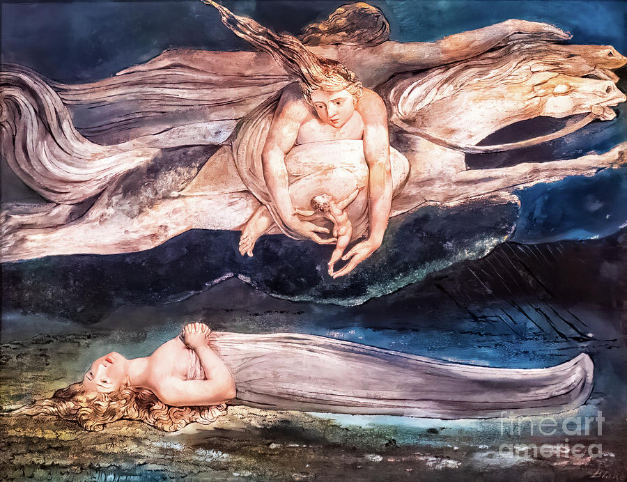 Pity by William Blake 1795 Painting by William Blake