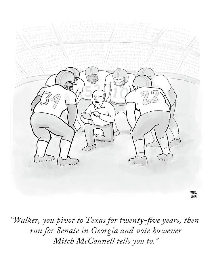 Pivot to Texas for Twenty Five Years Drawing by Paul Noth