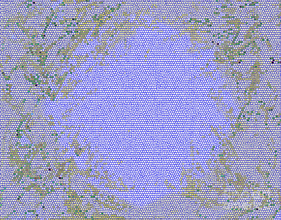 Pixel Art Prints In Blue Background Digital Art by BioArt Fine Art