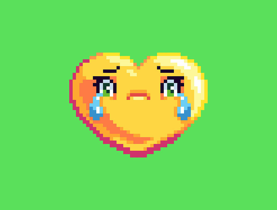 Pixel Emoji Cry Digital Art by Blaze Mraz - Fine Art America