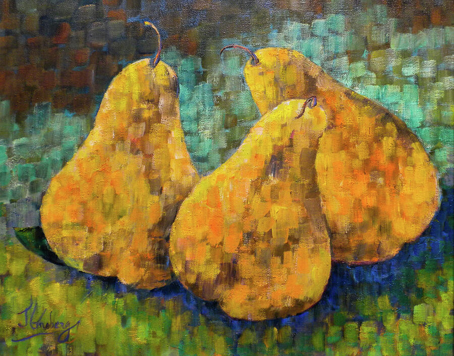 Pixelated Pears Painting
