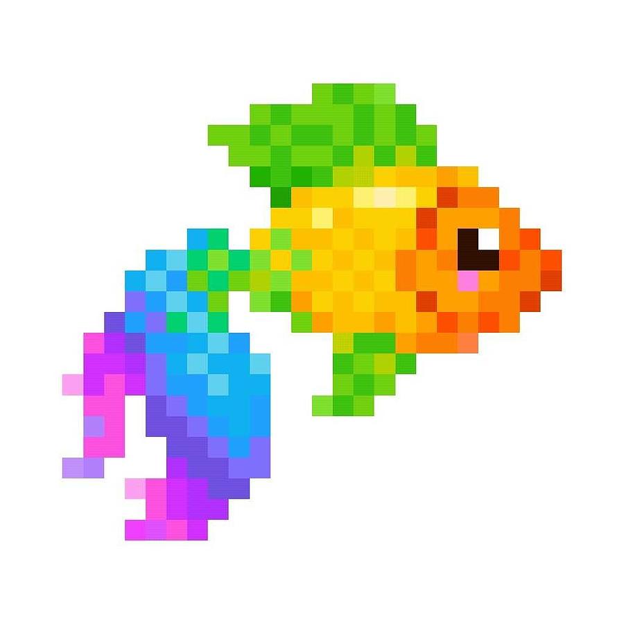 PixelFish Digital Art by Laura Booth - Fine Art America