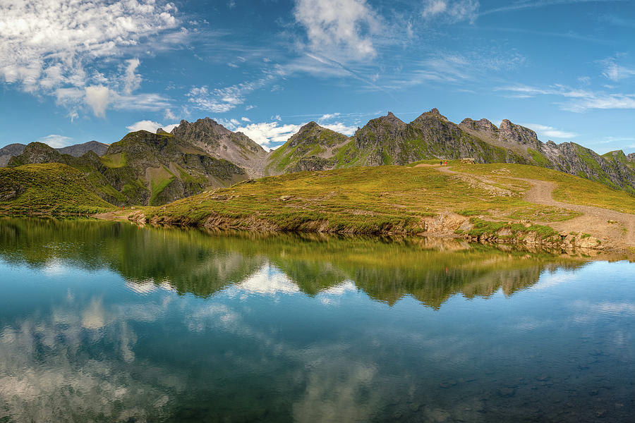 Pizol Mountains Reflection Photograph by Karim Kanoun - Fine Art America