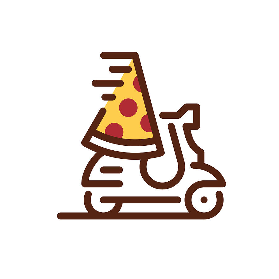 Pizza delivery Drawing by Steppeua