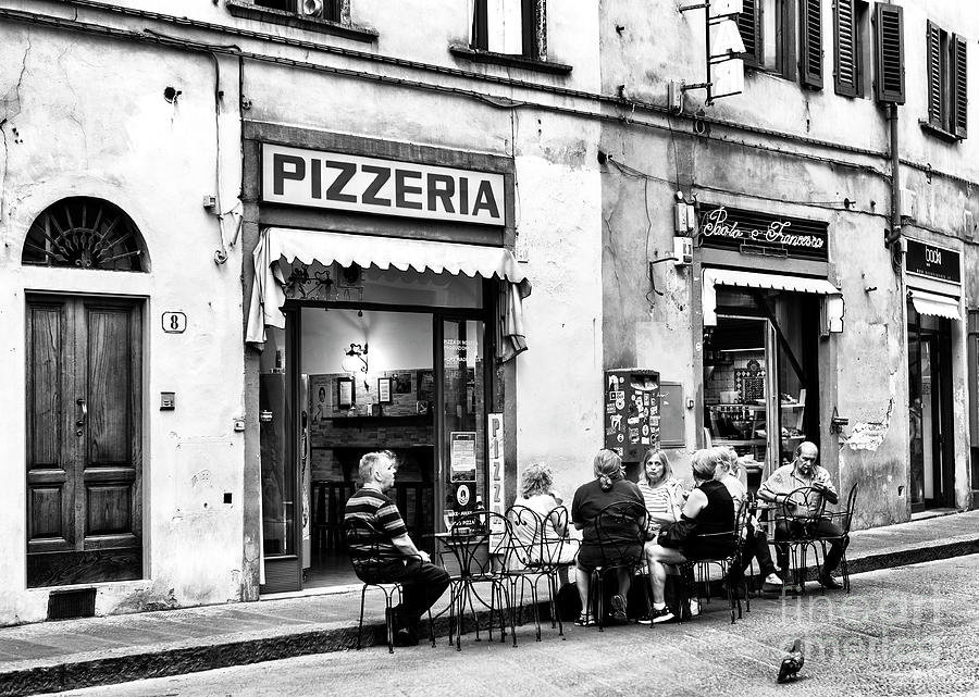 Pizza in the Street Florence Italy Photograph by John Rizzuto